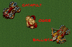 Warcraft 2 Catapult, Ogre and Ballista